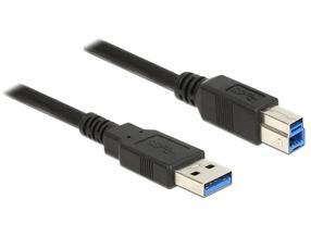 Провод Delock USB 3.0 to USB Type-B USB 3.0 A male, USB 3.0 B male, 2 м, черный цв.