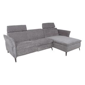 Kampinė sofa Home4you Dayton, šviesiai pilka sp., dešininė, 268 x 157 cm x 100 cm