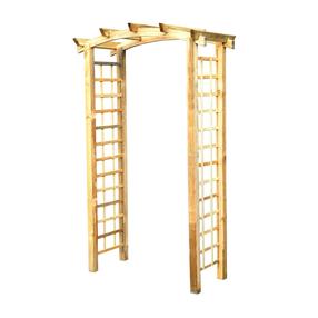 Товар с повреждённой упаковкой. Опора для растения 4IQ Pergola2, 180 см x 70 см, 220 см, дерево, коричневатый цв.