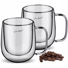 Dvigubo stiklo puodelių rinkinys Lamart Vaso Double Borosilicate Thermo LT9035, skaidri sp., 0.350 l