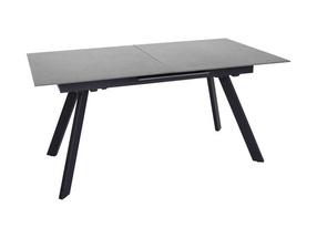Valgomojo stalas išskleidžiamas Planet, juoda sp./pilka sp., 160 - 200 cm x 90 cm x 76 cm