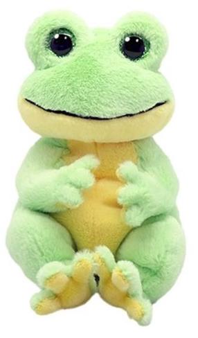 Плюшевая игрушка TY Frog Snapper, желтый цв./зеленый цв., 15 см