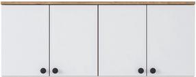 Pakabinama spintelė Kalune Design BA120 2670, balta sp./riešuto sp., 42.5 cm x 120 cm x 46.8 cm