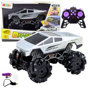 Rc maastikuauto Lean Toys Side Wheels Off Road, 1:16, hõbe v.