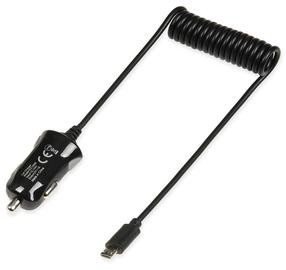 Auto telefona lādētājs iBOX, Micro USB, melna krās.