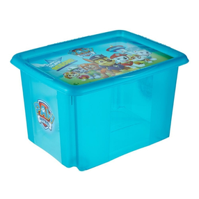 Kaanega hoiukarp, mänguasjade jaoks Keeeper Karolina "Paw Patrol", 30 l, sinine v./mitmevärviline, 45 x 35 x 27 cm