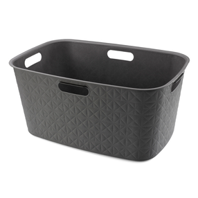 Veļas grozs Curver Softex, 45 l, tumši pelēka krās., 57 cm x 27 cm x 37 cm