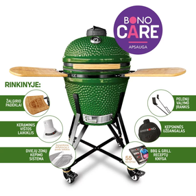 Grilis Kamado Bono Žalgiris, žalia sp., 55 cm