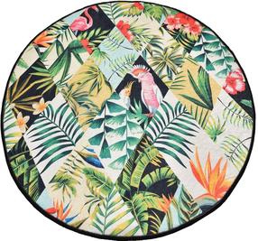 Vonios grindų kilimėlis Foutastic Patch 359CHL4125, įvairių spalvų, 100 cm x 100 cm, Ø 100 cm