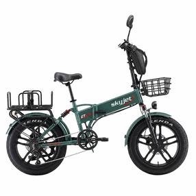 Elektrinis dviratis Skyjet GTIII PRO PLUS, M/L, 20", 250 W, 13.5 Ah, žalia sp.