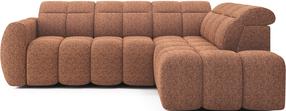 Kampinė sofa Falconn Coralline 30, oranžinė sp., dešininė, 208 x 258 cm x 107 cm