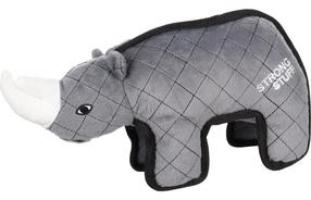 Žaislas šuniui, pliušinis Flamingo Strong Stuff Rhino 514947, 32 cm, pilka sp.