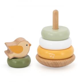 Izglītojoša piramīda, putns Viga Toys PolarB, daudzkrāsaina, 6 gab.