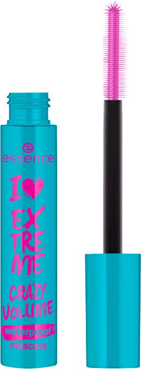 Ripsmetušš Essence I Love Extreme Crazy Volume Waterproof, 12 ml, must v. black