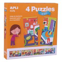 Dėlionė APLI kids, 0.4 cm, įvairių spalvų, 16 vnt.