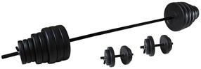 Набор гирь и штанг Tunturi Vinyl Barbell & Dumbbell Set, 50 кг