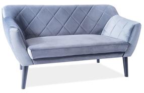 Sofa Scandinavian Karo 2 Velvet, pilka, 75 x 140 cm x 76 cm