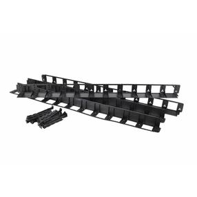 Zālāju apmales ar kniedēm AWTools AW60460, 400 cm x 5.8 cm, melna krās.