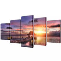 Foto paveikslas VLX Beach with Pavilion 5pcs, 100 cm x 50 cm