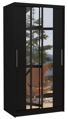Spinta ADRK Dragonis 100, juoda sp., 58 cm x 100 cm x 200 cm, su veidrodžiu
