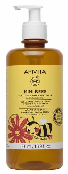 Детский гель для душа и шампунь Apivita Mini Bees, 500 мл