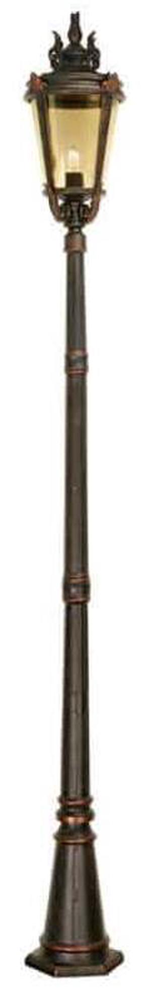 Brīvi stāvošs āra gaismeklis Elstead Lighting Baltimore, 60W, E27, IP44, bronzas krās./melna krās., 30 cm x 239 cm