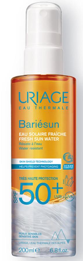 Päevituse hooldussprei keha jaoks/tooted näole/juustele Uriage Sun Care Refreshing SPF50+, 200 ml