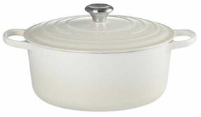 Emaliuotas ketaus puodas Le Creuset 02734336, Ø34 cm, 12 l, kreminė sp.
