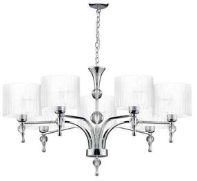 Lampa karināms AZzardo Impress 7 AZ1106, E27, 7 x 60 W, balta krās. / hroma krās.