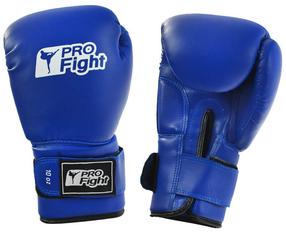 Боксерские перчатки ProFight Skin Dragon, синий цв., 10 oz