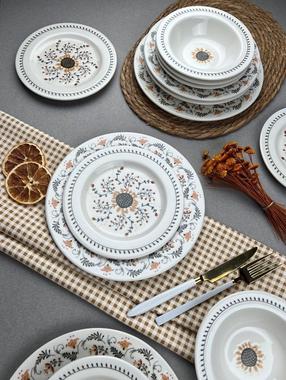 Pusdienu servīze Hermia Sunflower 24, porcelāna, daudzkrāsaina, 24 gab.