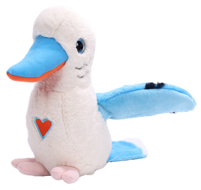 Rotaļu dzīvnieks putns HAPPY YAPPERS Kookaburra 9471, zila krās./balta krās.