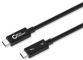 Kabelis MicroConnect Thunderbolt 4 - Thunderbolt 4 TB4010 Thunderbolt 4, Thunderbolt 4, 1 m, juoda sp.