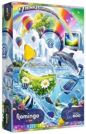 Puzle Trefl Flamingo by Trefl: Internet Chaos, 60 cm x 40 cm, 600 gab.