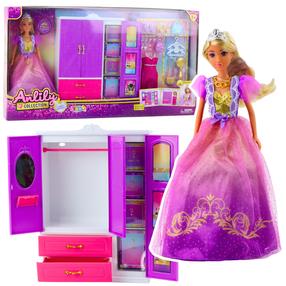 Lėlė su priedais Lean Toys Anlily Magic Warderobe, 30 cm, įvairių spalvų