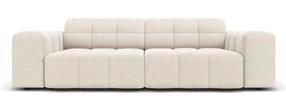 Sofa Micadoni Home Jennifer Velvet, smėlio sp., 204 x 102 cm x 70 cm
