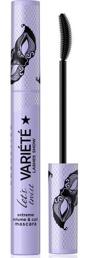 Тушь для ресниц Eveline Variete Lets Twist, 10 мл, черный цв. black