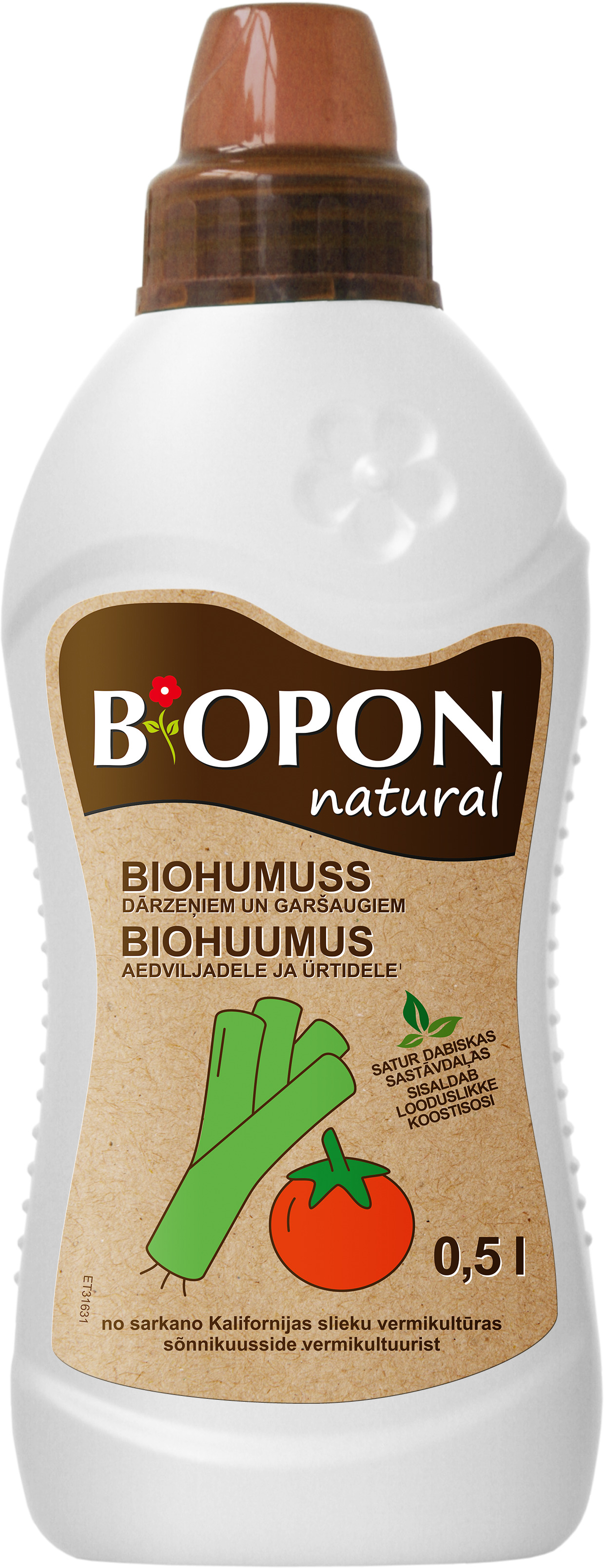 Biohuumus köögiviljadele, maitsetaimedele Biopon 1901 LV EE, vedel, 0.5 l