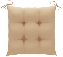 Kėdžių pagalvėlė VLX Fabric 314871, smėlio sp., 40 cm x 40 cm, 6 vnt.