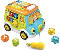 Lavinimo žaislas Smily Play Fun Bus, įvairių spalvų, 6 vnt.