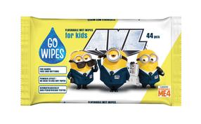 Mitrās salvetes Minions Gowipes 44vnt, 3 sl