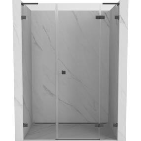 Dušo durys Mexen Lunar L, 150 cm x 200 cm, skaidri sp./pilka sp./grūdintas