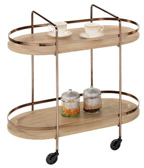 Servēšanas ratiņi Home4you Genova 76470, 80 cm x 80 cm, 42 cm, Brūna krās.