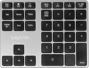 Vadu datora tastatūra Logilink ID0187 Numeric Keypad, melna krās./pelēka krās.