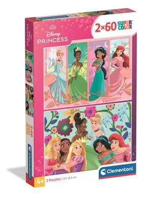 Puzle 2in1 Clementoni SuperColor Disney Princess 24824, 18 cm x 27 cm, 120 gab., daudzkrāsaina
