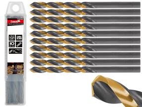 Metallist puurikomplekt Tvardy T02062, metall, hss-tin, silindriline, 6.2 mm x 17 cm