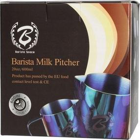 Молочная чашка Barista Space, 600 мл, Ø 8 см, серебристый цв., нержавеющая сталь