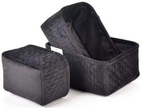 Набор корзин, для хранения вещей Mondex Sara Black HIWB7041-PROM, черный цв., 27 x 20 x 11 см