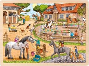 Koka puzle Goki Riding School 476181, 30 cm x 40 cm, 96 gab.