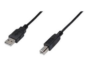 Laidas Assmann USB 2.0 A male, USB 2.0 B male, 1.8 m, juoda sp.